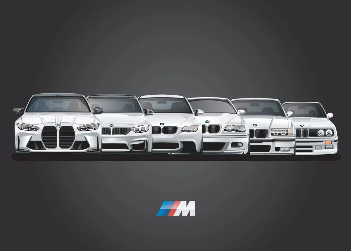 Affiche voiture générations BMW M3 Motorsport, poster voiture en toile, visuel 5