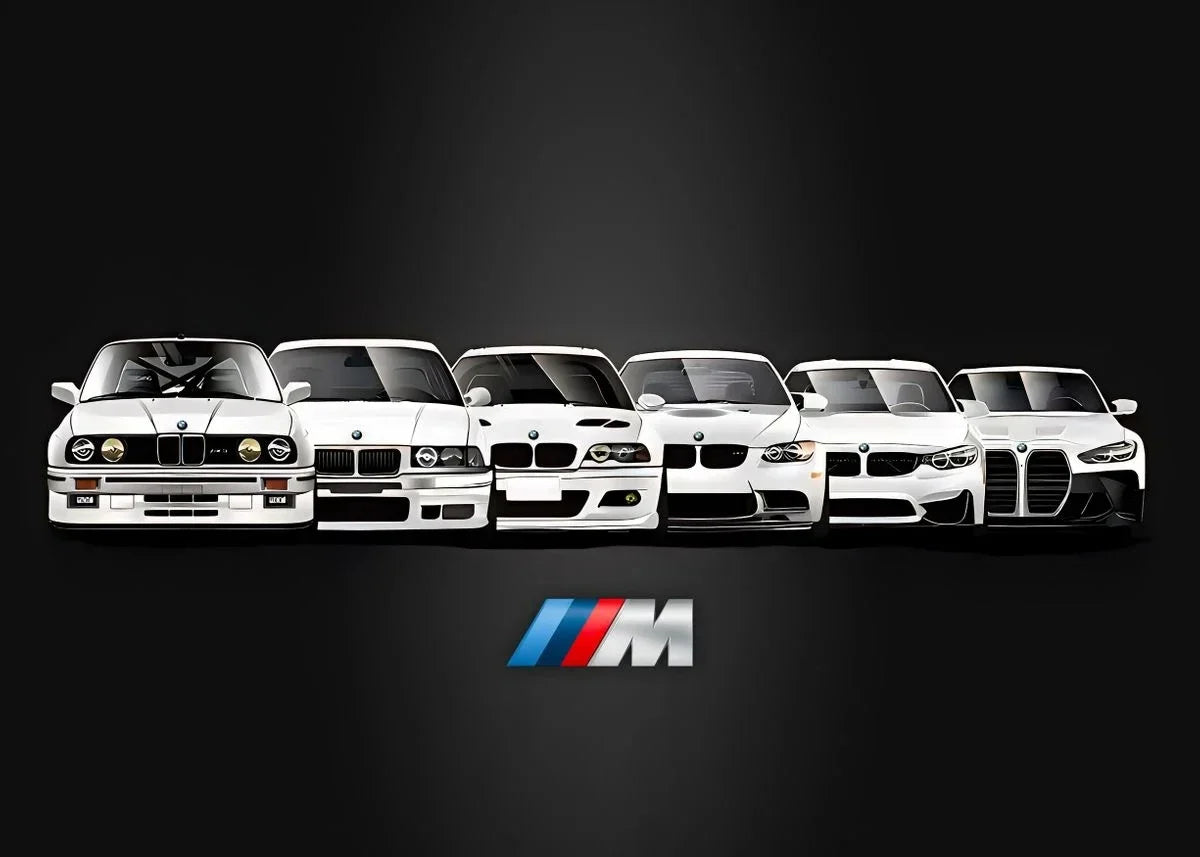 Affiche voiture générations BMW M3 Motorsport, poster voiture en toile, visuel 10