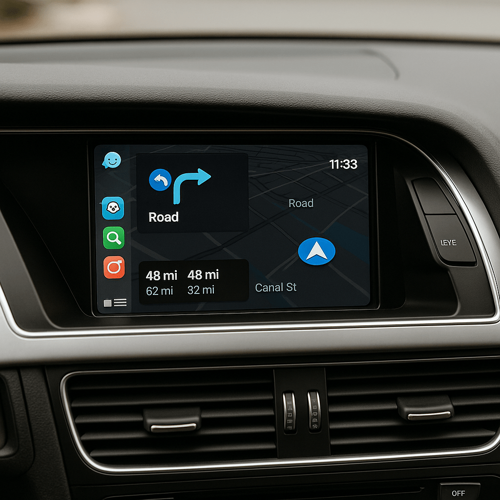 Apple CarPlay & Android Auto pour Audi A4, S4, RS4 B8 (2007 à 2016), vue 6