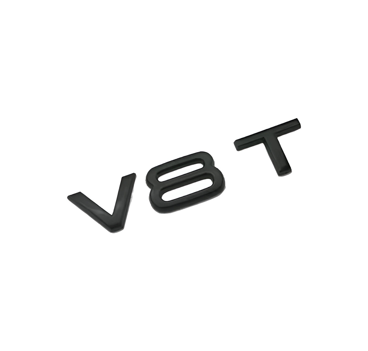 Badge d'aile V8T noir Black Edition pour Audi, emblème latéral