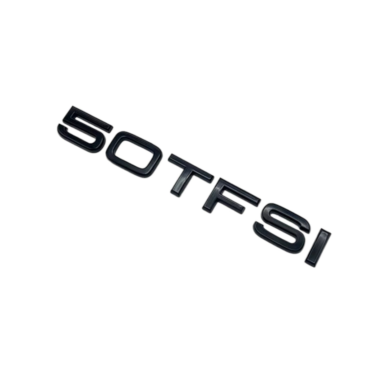 Badge de coffre 50 TFSI noir pour Audi