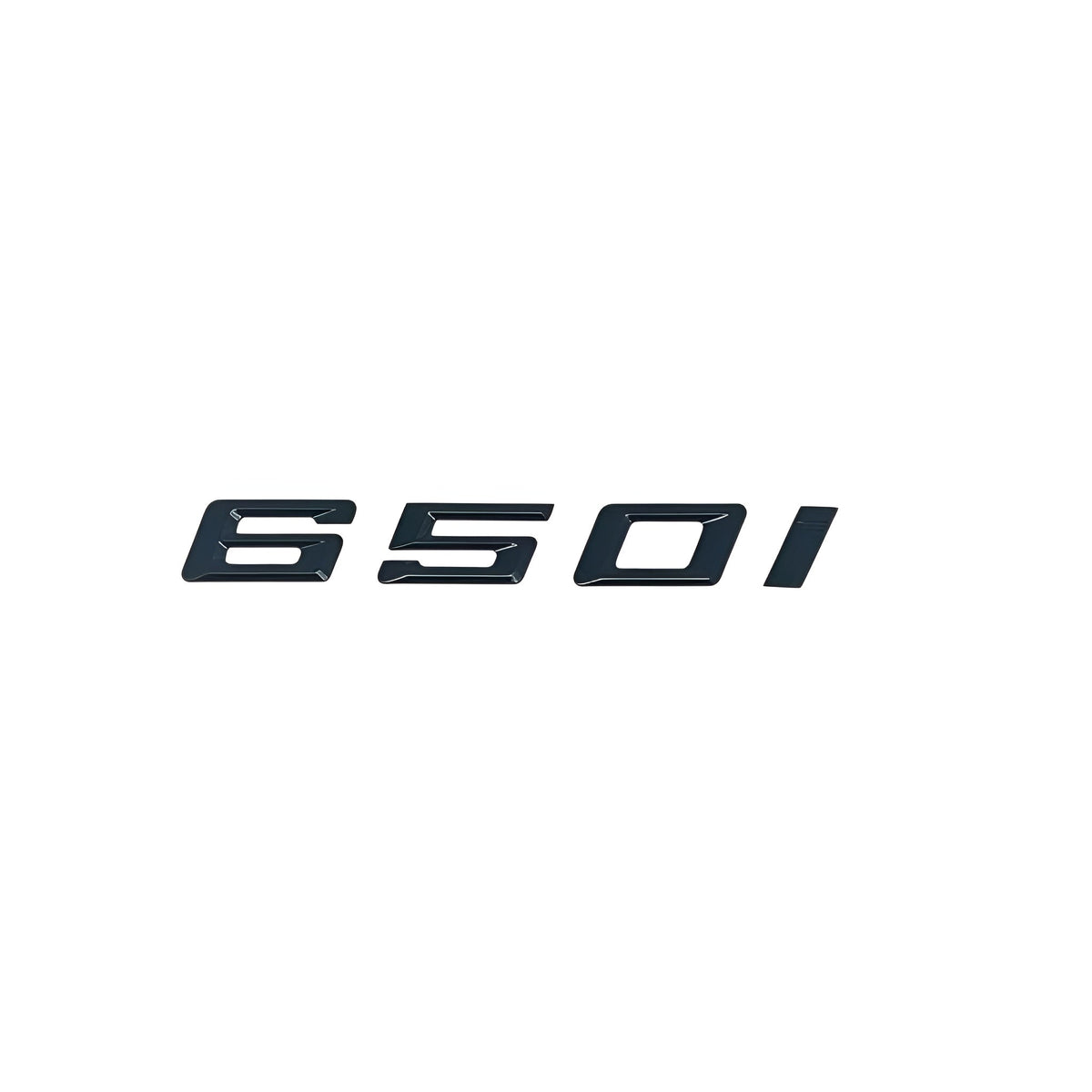 Badges logos de coffre lettrage noir pour BMW Série 6 (E63, E64, F06, F12, F13, G32), 650i