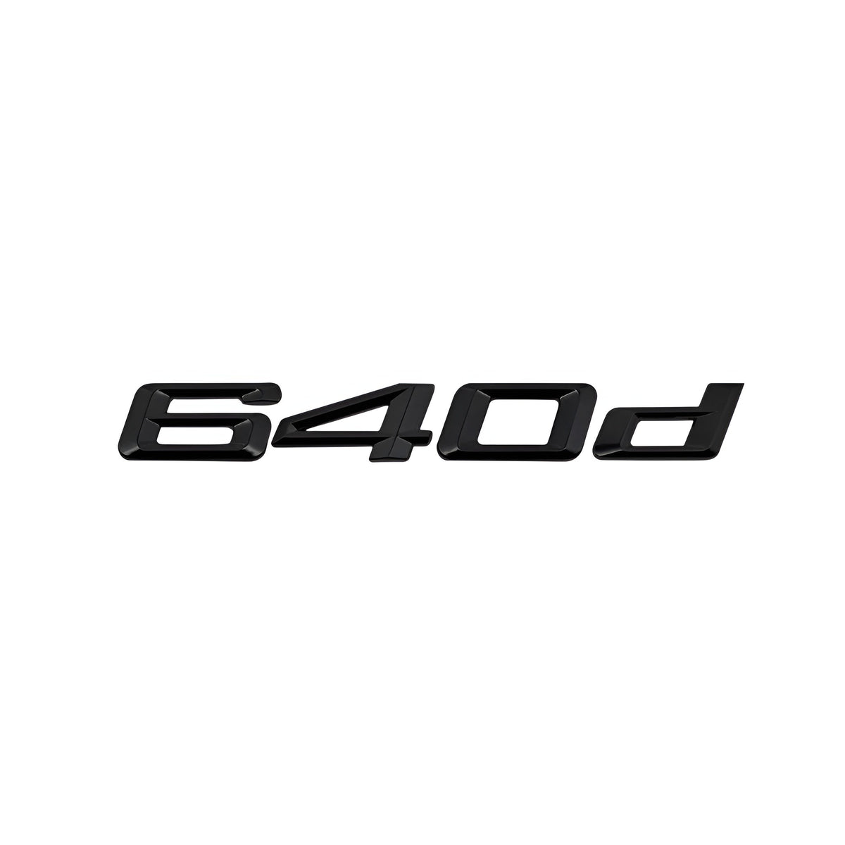 Badges logos de coffre lettrage noir pour BMW Série 6 (E63, E64, F06, F12, F13, G32), 640d
