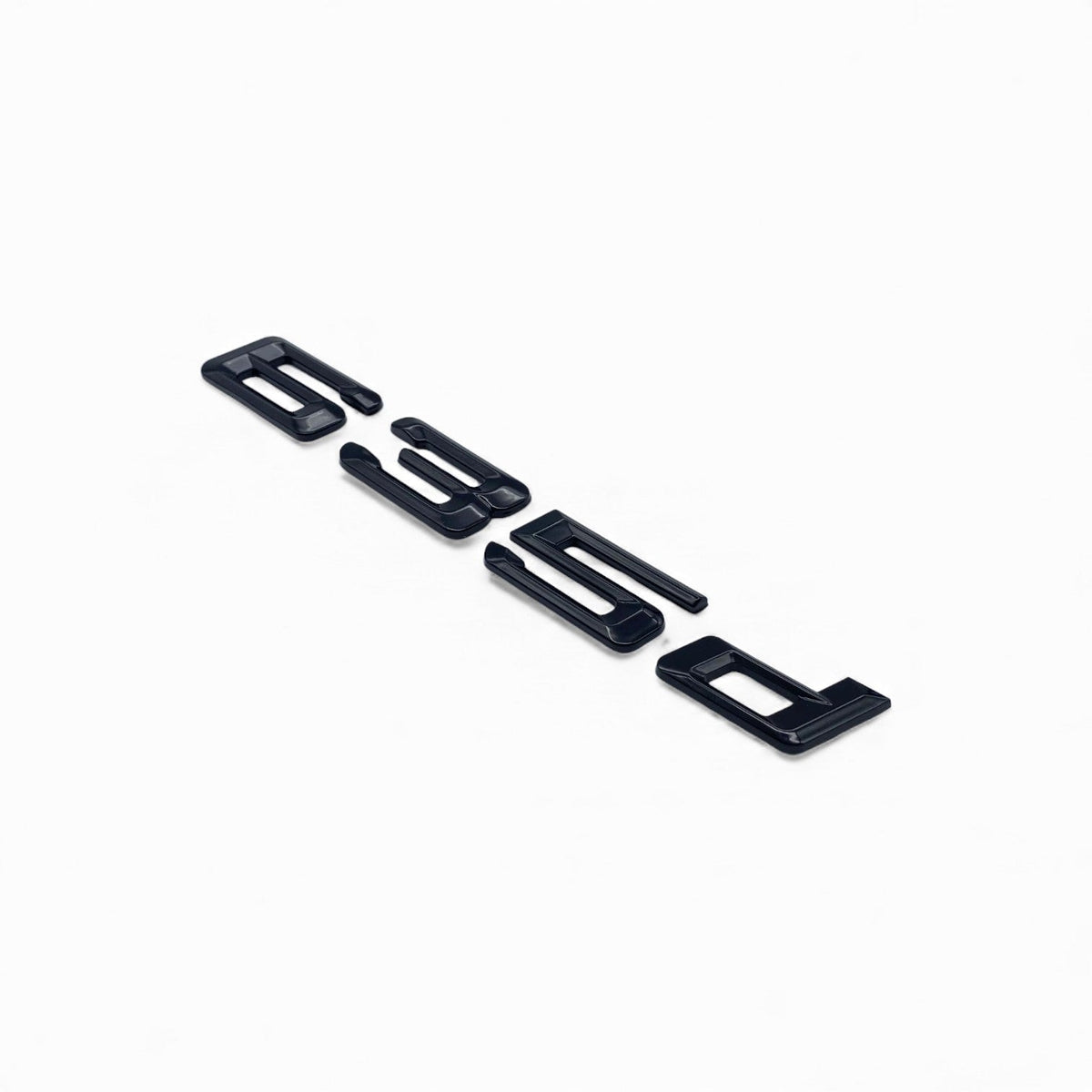 Badges logos de coffre lettrage noir pour BMW Série 6 (E63, E64, F06, F12, F13, G32), 635d
