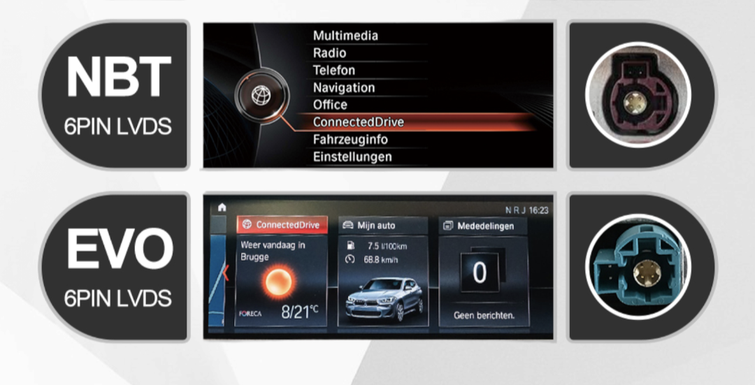 Boîtier autoradio Android Auto et Apple CarPlay pour BMW Série 1 F20 NBT (2010 à 2019), vue 7