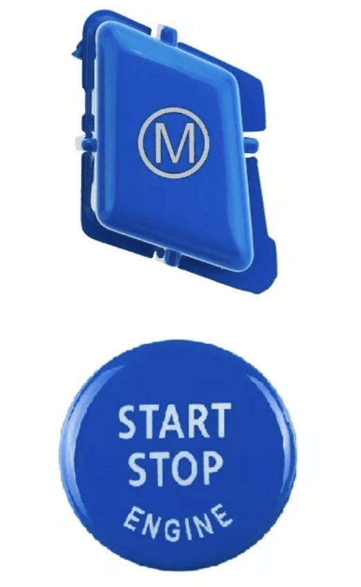Bouton de Démarrage Start & Stop Performance Bleu pour BMW Série 3 E92 E93 (2007 à 2013), bouton Start & Stop et bouton m