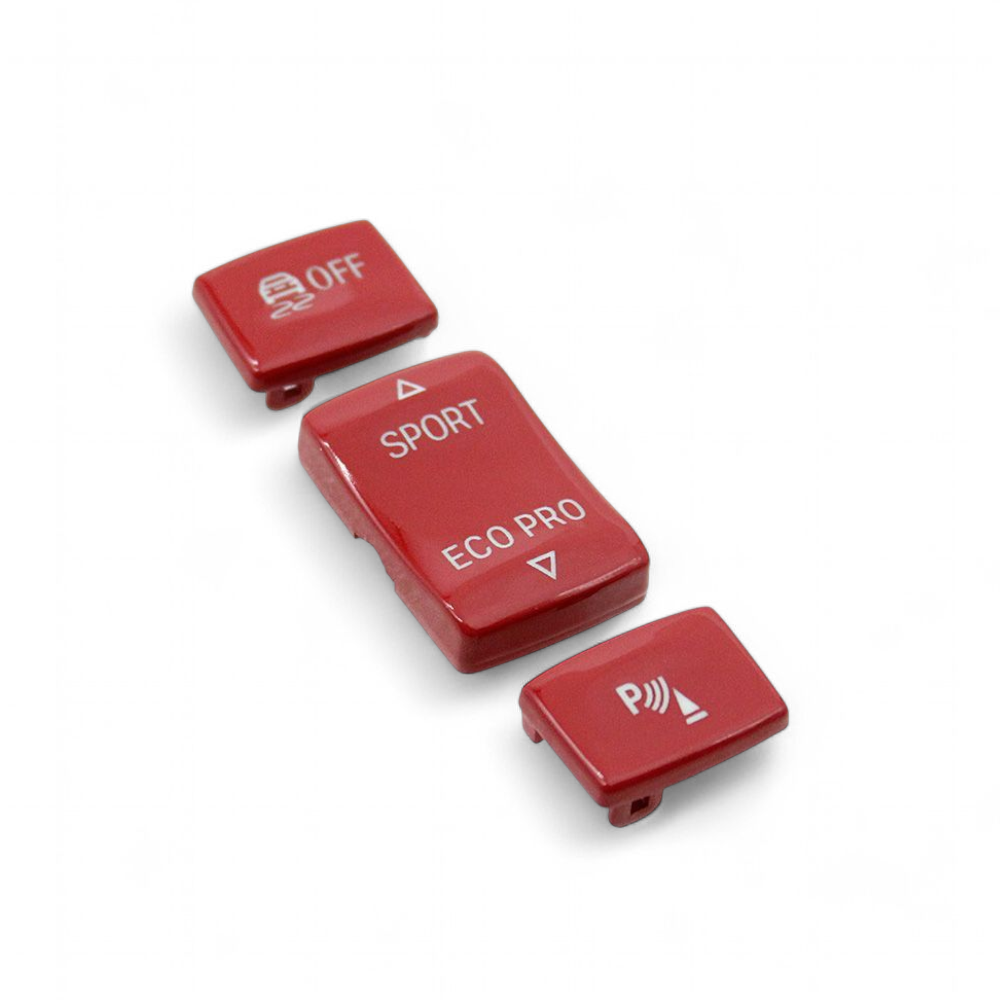 Boutons de Console Centrale Modes de Conduite Performance Rouges Bleus Noirs pour BMW Série 1 F20 (2011 à 2019)