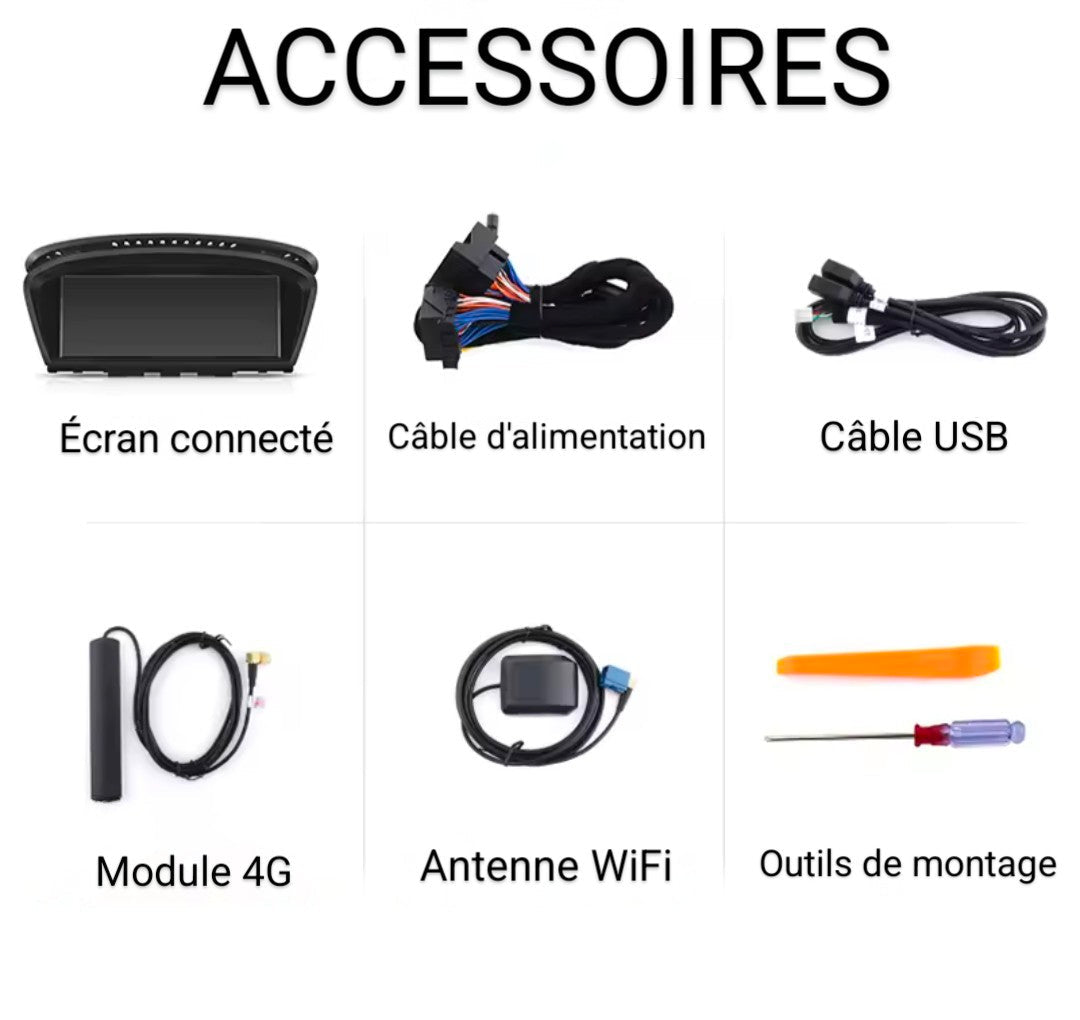 CarPlay et Android Auto pour BMW Série 3 et M3 E90 E92 (2005 à 2012), iDrive CCC ou CIC, vue 11