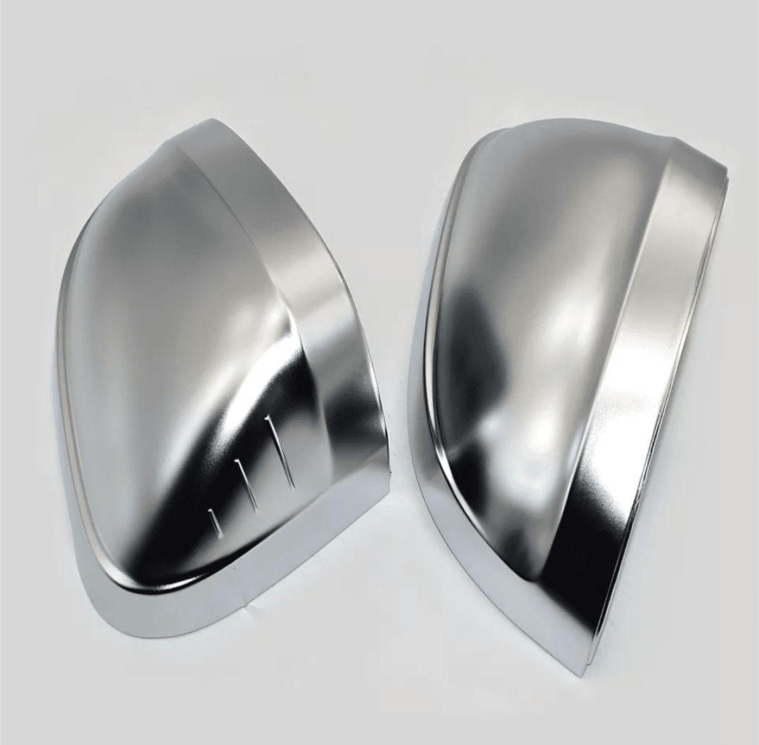 Coques de rétroviseurs argent mat chromé pour Audi A4, S4, RS4 B9 (2015 à 2024), sans détecteur d'angle mort