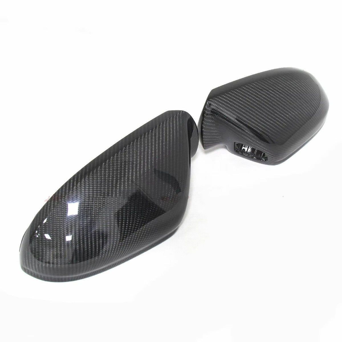 Coques de rétroviseurs fibre de carbone pour Audi A7, S7, RS7 C7 (2013 à 2018), avec assistant angle mort
