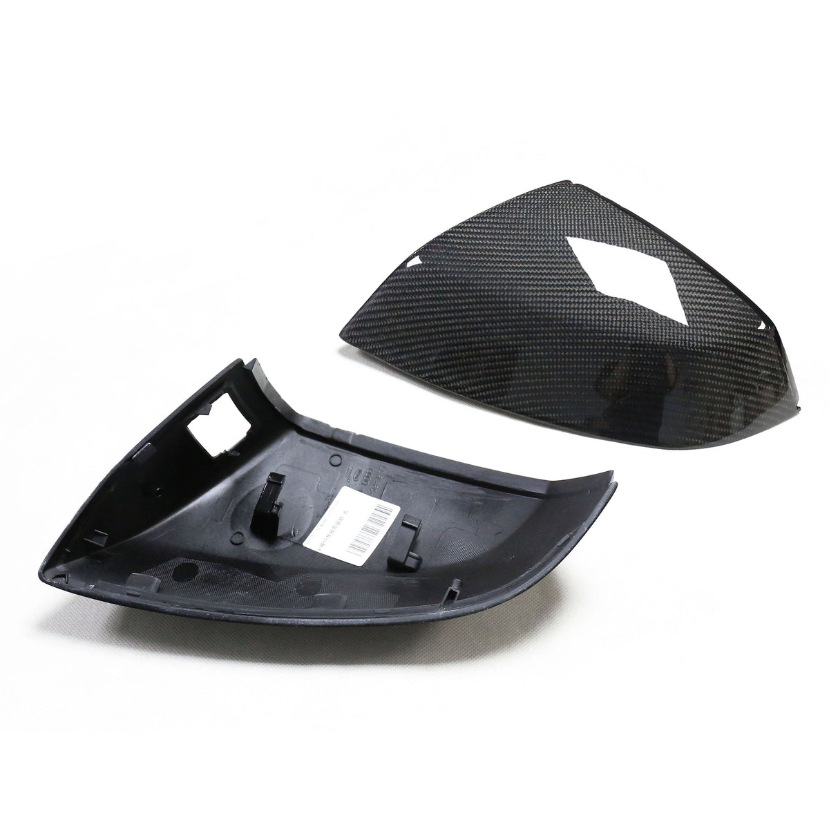Coques de rétroviseurs fibre de carbone pour Audi Q7, SQ7 II (2016 à 2023), avec assistant angle mort