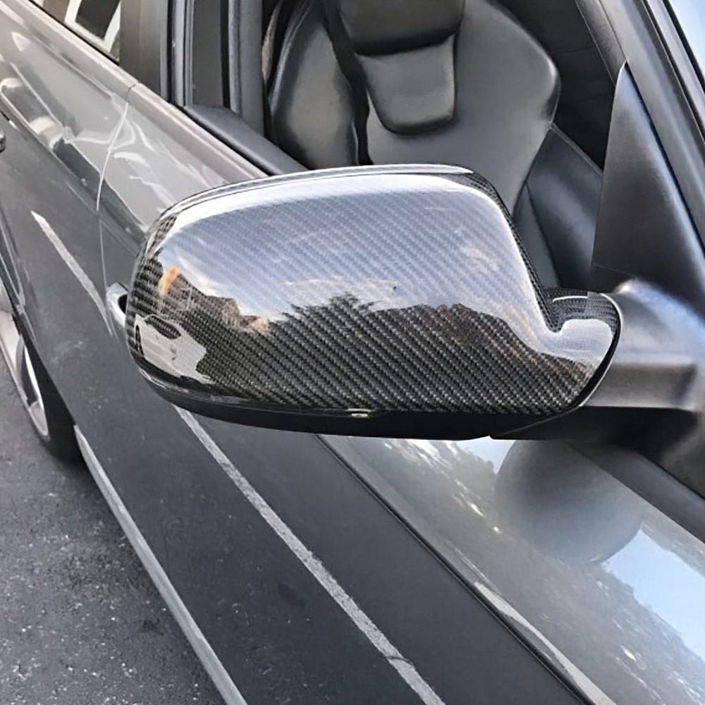Coques de rétroviseurs look carbone pour Audi A6 C6 (2008 à 2011), vue 7