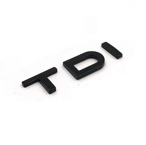 Emblème de coffre Audi TDI Black Edition, logo noir sport et élégant