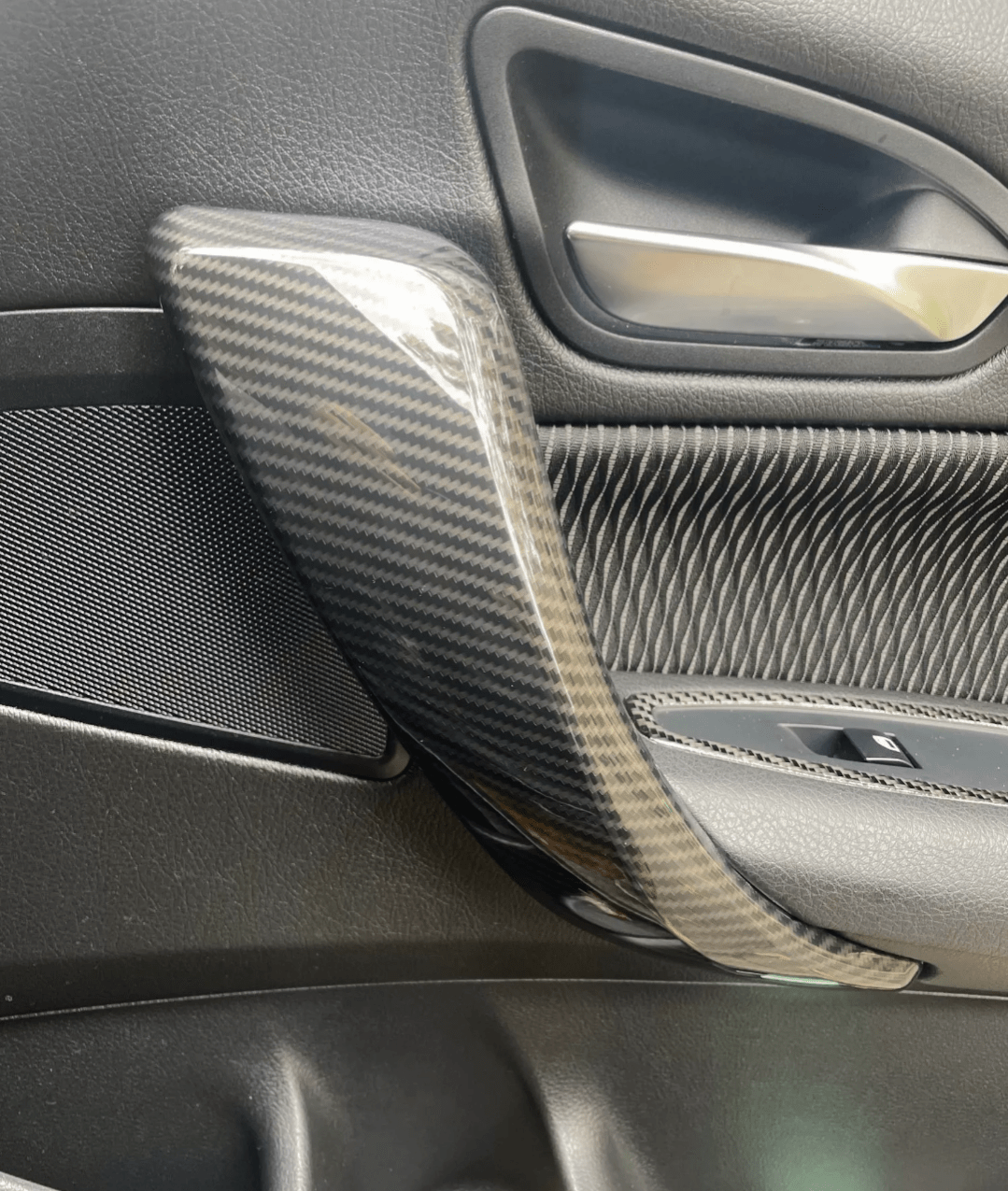 Garnitures poignées de portes intérieures carbone pour BMW Série 2 F22 (2014 à 2021)