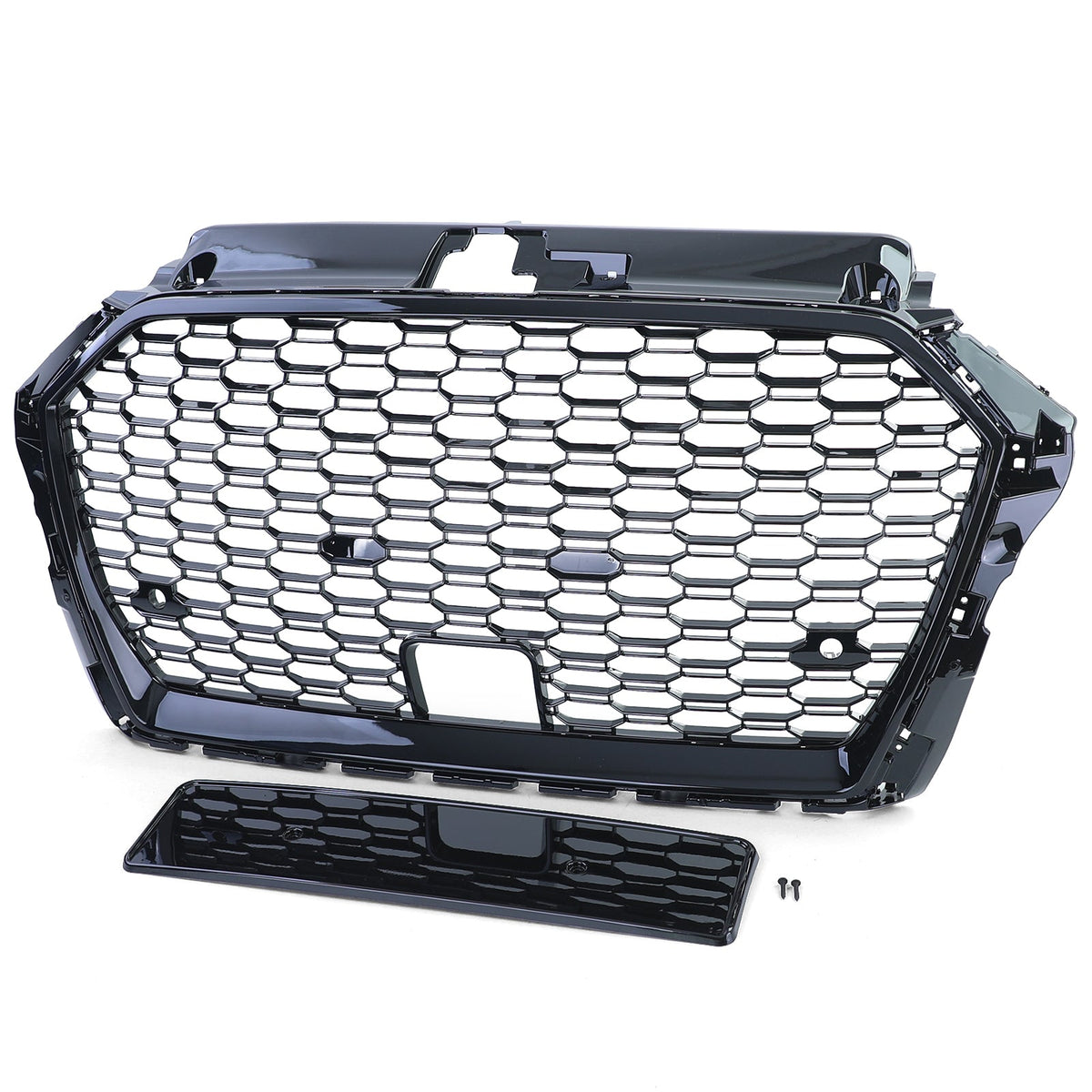 Grille de calandre nid d'abeille look RS3 pour Audi A3 8V (2012 à 2020), phase 2 (août 2016 à 2020), vue 8