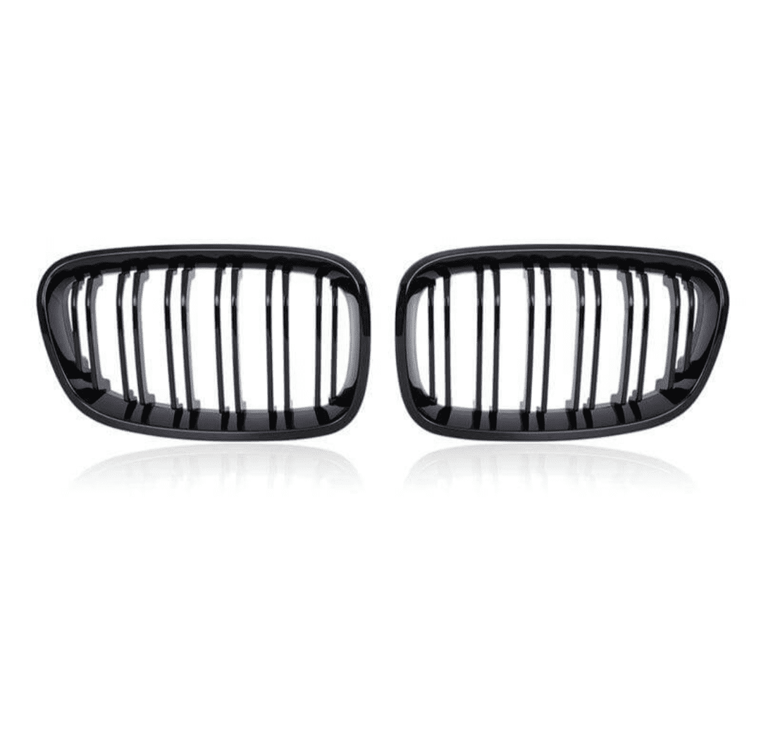 Grilles de calandre noir brillant pour BMW Série 1 F20 F21 look M Performance (2011 à 2019), vue 3