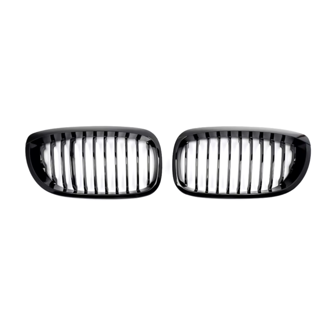 Grilles de calandre noir brillant pour BMW Série 3 M3 E46 (1998 à 2005), simple lame