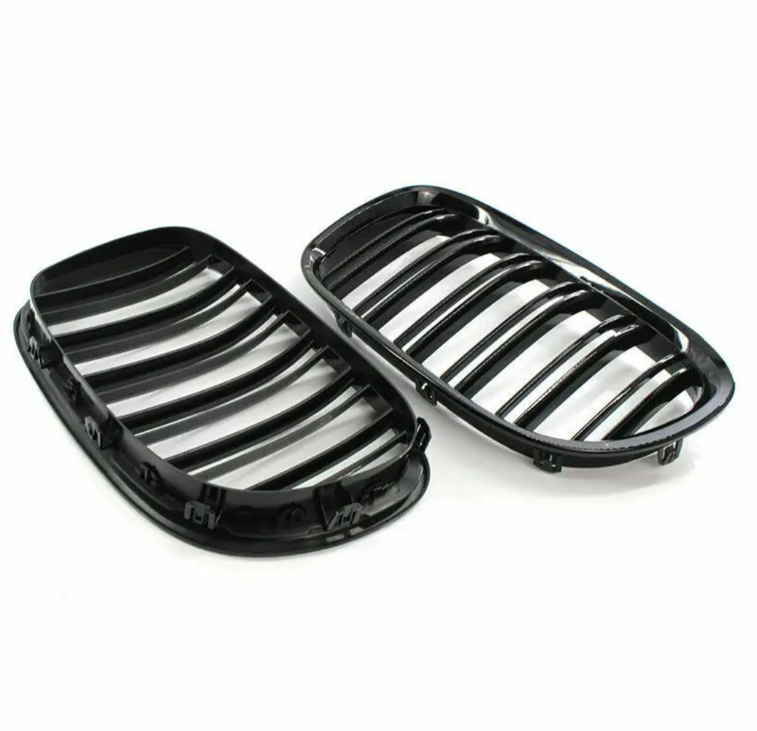 Grilles de calandre noir brillant pour BMW Série 7 F01 F02 F03 F04 (2009 à 2015), vue 7