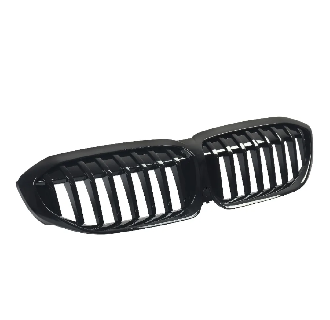 Grilles de calandre noir brillant type M3 Competition pour BMW Série 3 G20 (2018 à 2025), simple lame