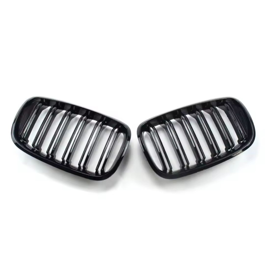 Grilles de calandre noir brillant type X5M pour BMW X5 E70 (2007 à 2013), vue 3