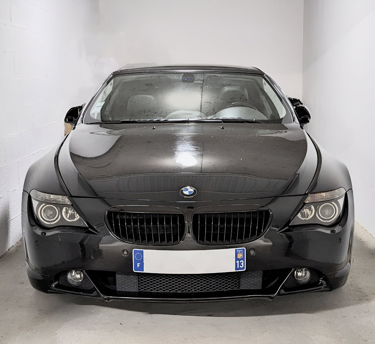 Grilles de calandre noires brillantes pour BMW Série 6 et M6 E63 E64 (2003 à 2010), vue 9