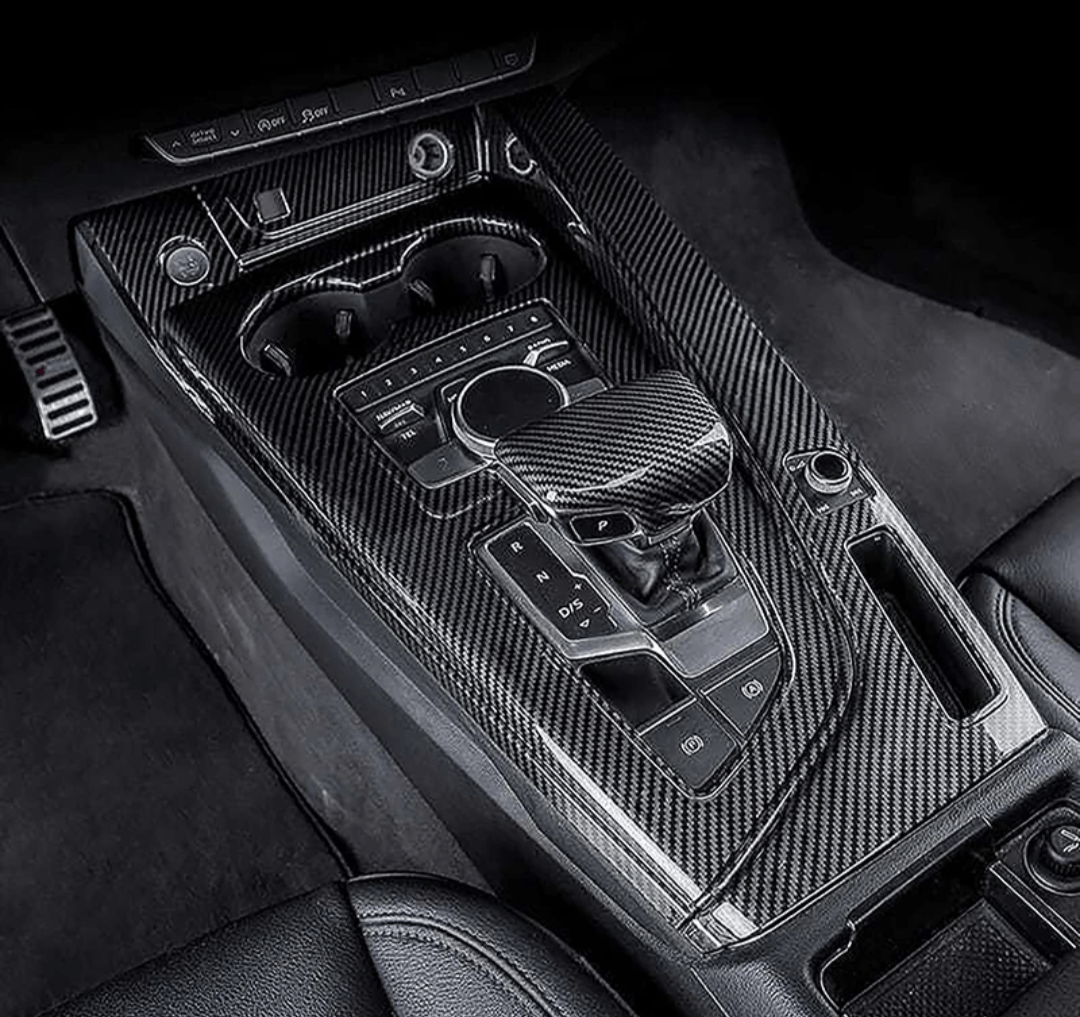 Insert de console centrale carbone pour Audi A5, S5 B9 (2017 à 2024), pack complet