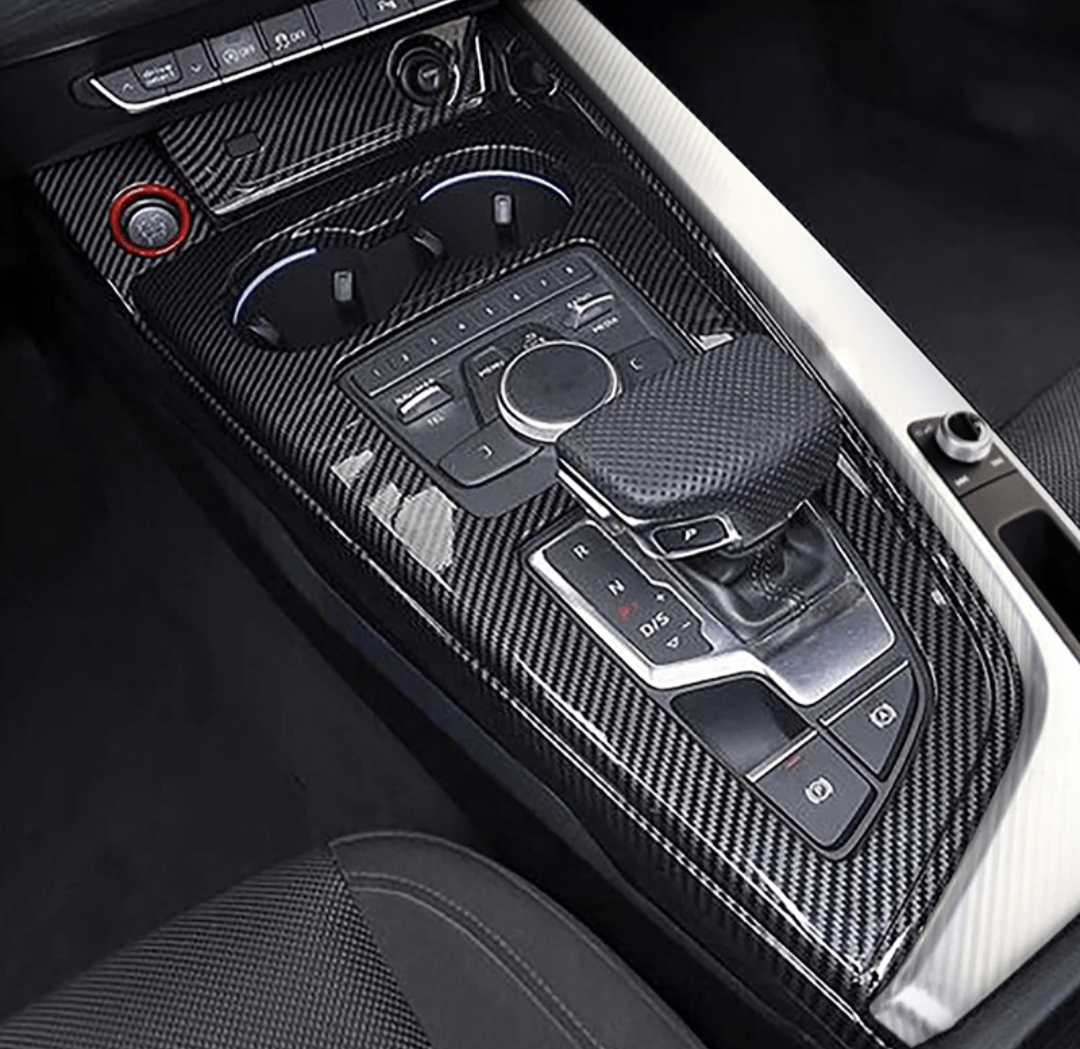 Insert de console centrale carbone pour Audi A5, S5 B9 (2017 à 2024), vue 3