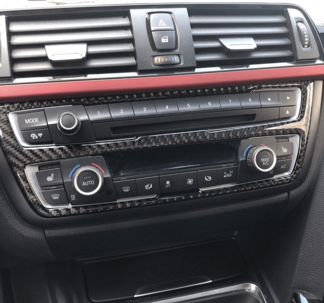 Inserts intérieur carbone tableau de bord pour BMW Série 3 F30 M3 F80 (2012 à 2018), insert d'autoradio