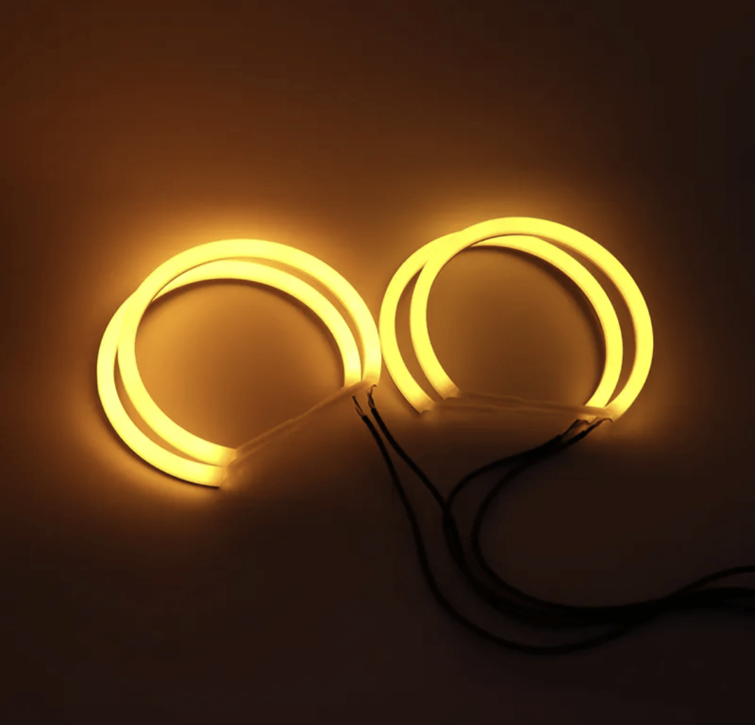 Kit Phares Angel Eyes Anneaux LED pour BMW Série 3 M3 E46 (1997 à 2006), LED jaune