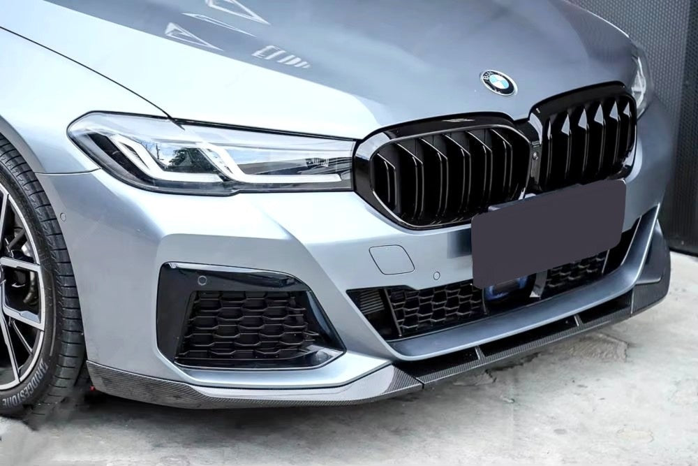 Lame avant de pare-choc avant splitter pour BMW Série 5 G30 (2018 à 2023), réplique carbone