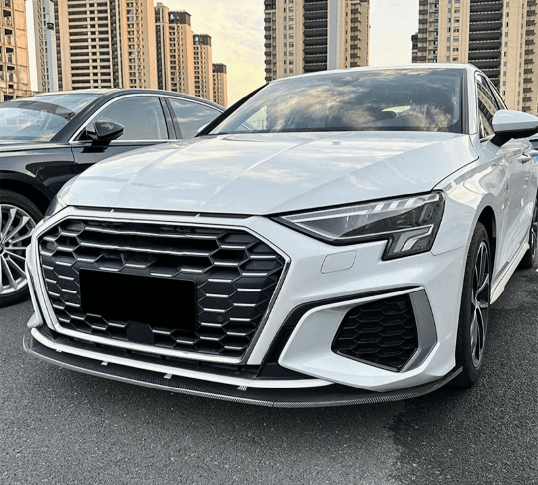 Lame avant splitter de pare-chocs pour Audi A3, S3 8Y (2020 à 2024), finition noir brillant