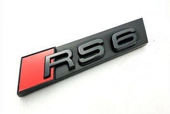 Logo de calandre RS6 noir pour Audi (Black Edition), vue 2