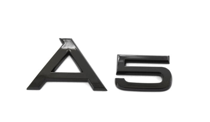 Logo de coffre A5 noir pour Audi (Black Edition), ancien modèle