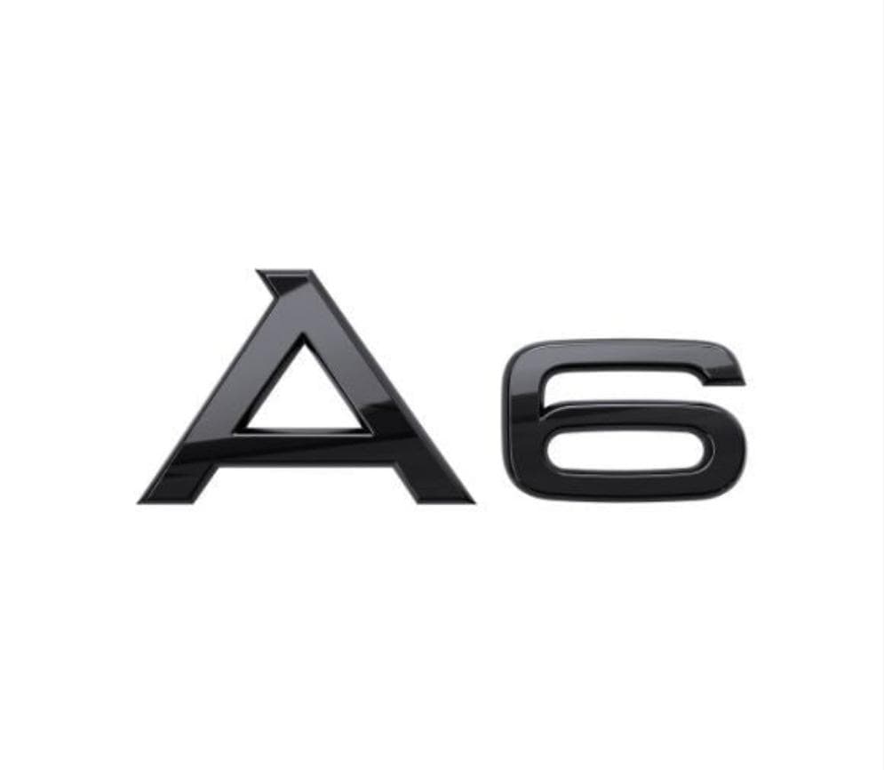 Logo de coffre A6 noir pour Audi (Black Edition), ancien modèle