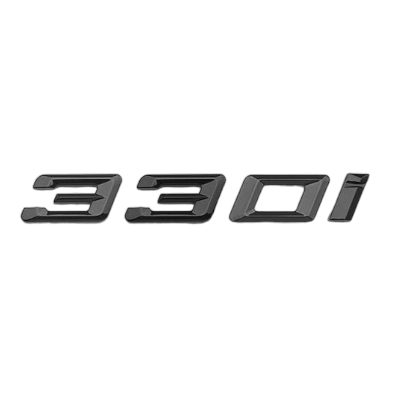 Logo de coffre noir badge pour BMW Série 3 (E36, E46, E92, F30), 330i