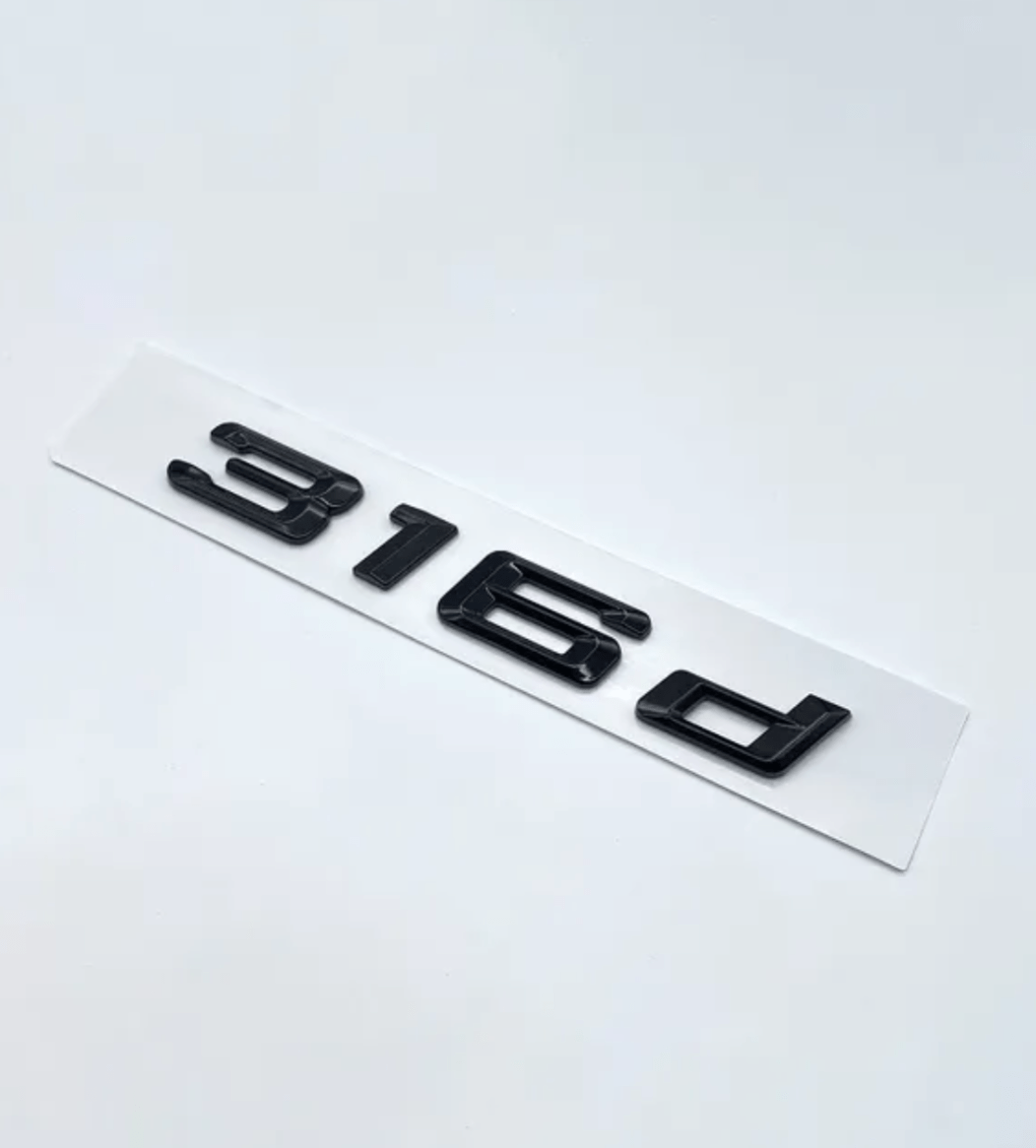Logo de coffre noir badge pour BMW Série 3 (E36, E46, E92, F30), vue 25