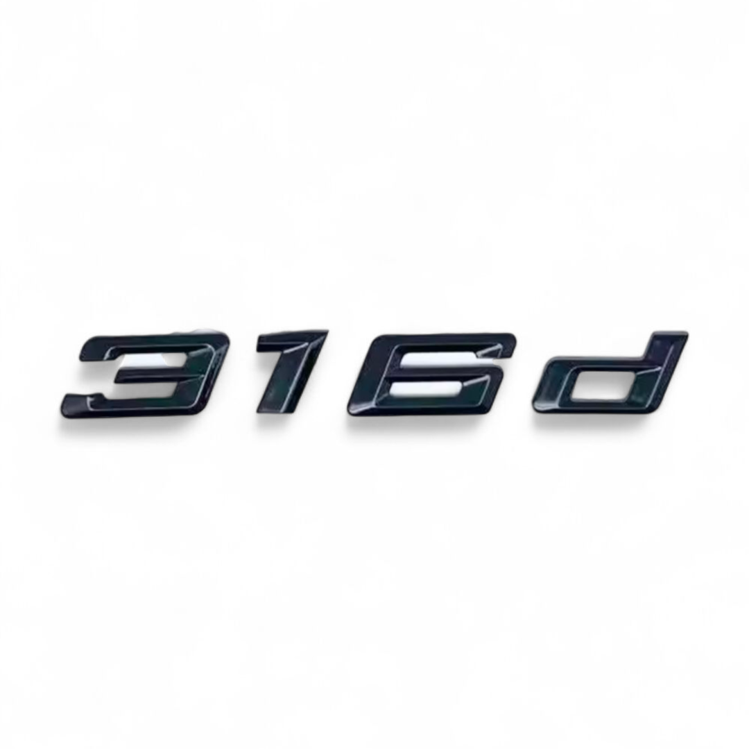Logo de coffre noir badge pour BMW Série 3 (E36, E46, E92, F30), 316d