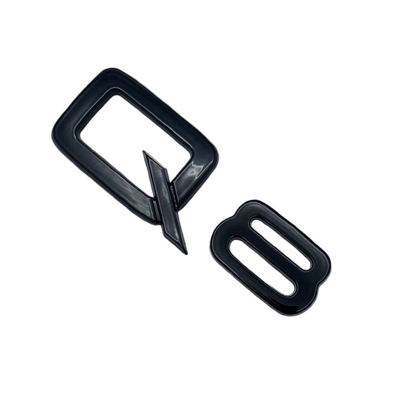 Logo de coffre Q8 noir pour Audi (Black Edition), vue 2
