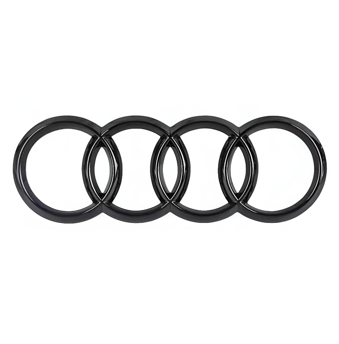 Logo noir de calandre emblème Audi look Black Edition, vue 4