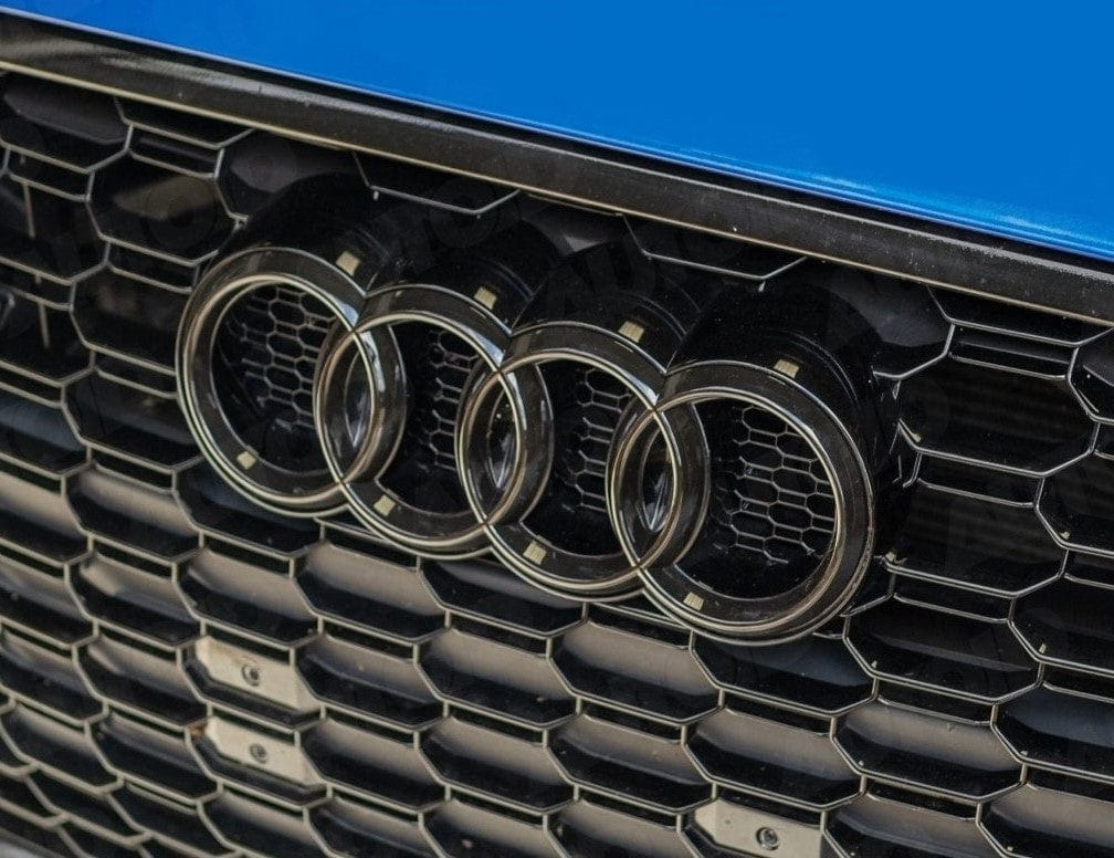 Logo noir de calandre emblème Audi look Black Edition, vue 11
