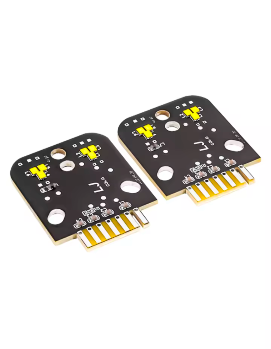 Modules LED DRL Angel Eyes jaunes look CSL pour BMW X4 G02 (2018 à 2024), vue 3