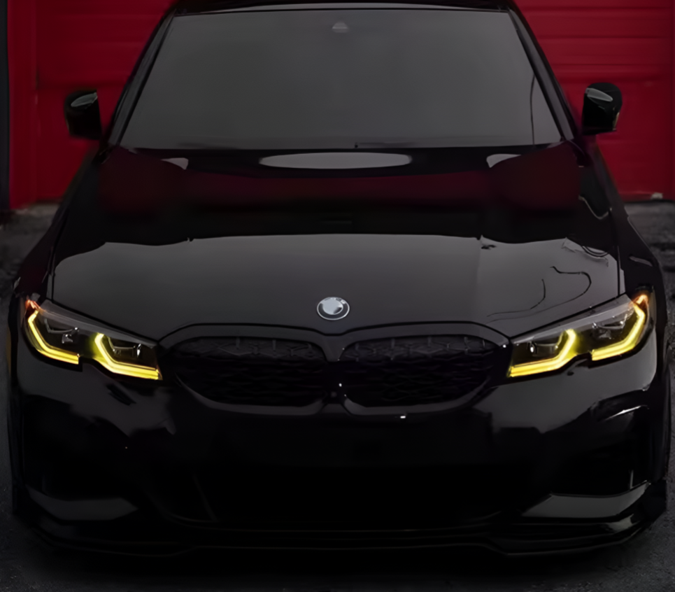 Modules LED DRL jaunes Angel Eyes look CSL pour BMW Série 3 G20, M3 G80 (2019 à 2023), vue 3
