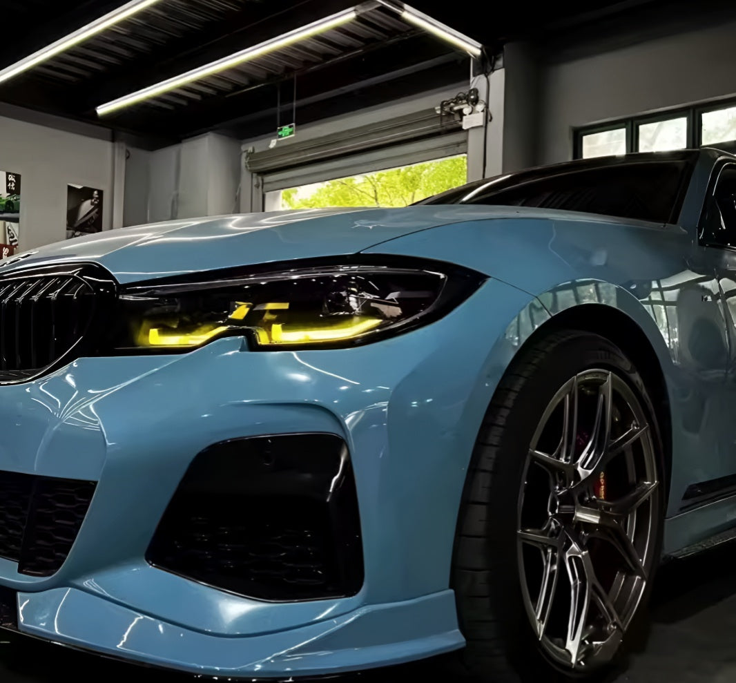 Modules LED DRL jaunes look CSL Angel Eyes pour BMW Série 4 G22, M4 G82 (2020 à 2024), vue 4