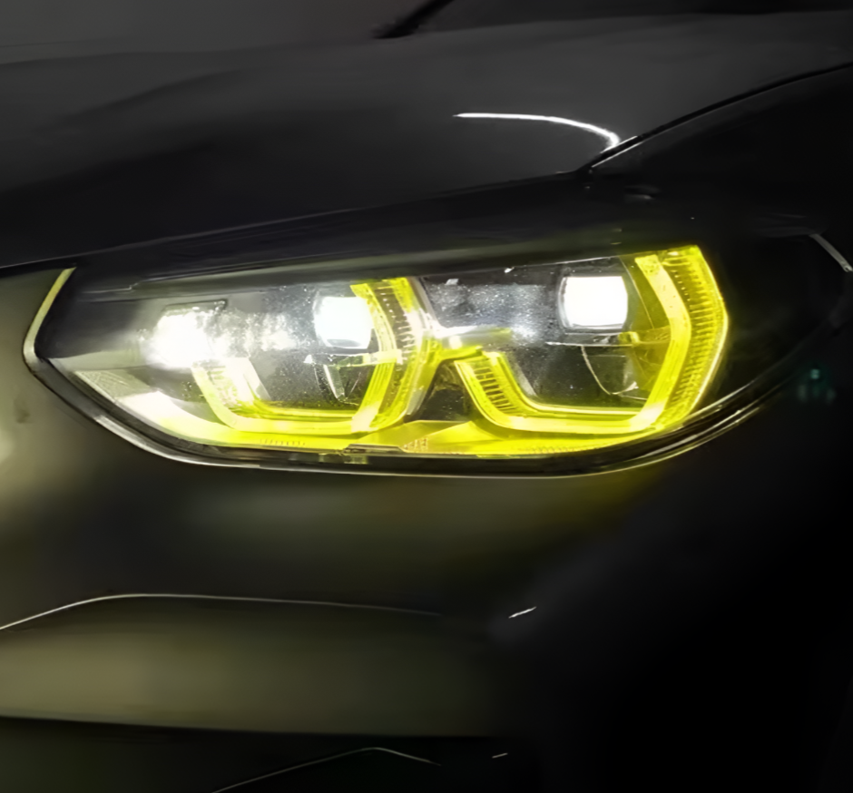 Modules LED DRL jaunes look CSL Angel Eyes pour BMW X3 G01 (2017 à 2024)