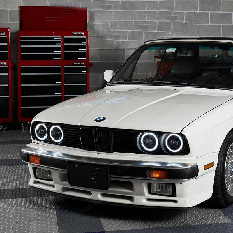 Phares Angel Eyes Anneaux LED pour BMW Série 3 E30 (1982 à 1994)