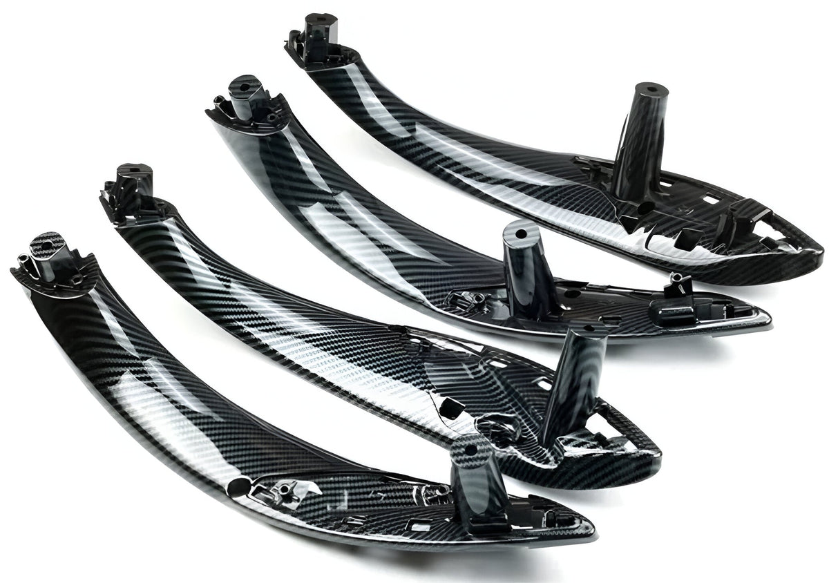 Poignées de portes intérieures pour BMW Série 3 F30 (2011 à 2019), poignées intérieures avant et arrière, look carbone