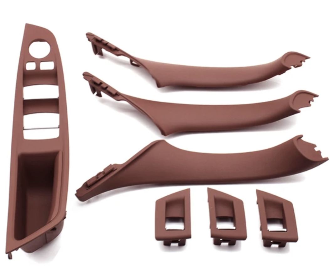 Poignées de portes intérieures et platine vitres électriques pour BMW Série 5 F10 F11 (2010 à 2017), 4 poignées intérieures, vue 2