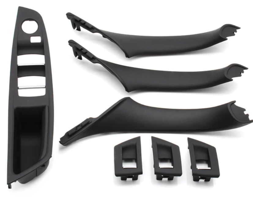 Poignées de portes intérieures et platine vitres électriques pour BMW Série 5 F10 F11 (2010 à 2017), 4 poignées intérieures, vue 13