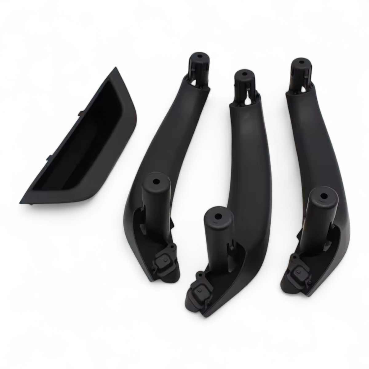 Poignées de portes intérieures de remplacement pour BMW X3 F25 (2010 à 2017), set complet - 4 poignées, coloris noir
