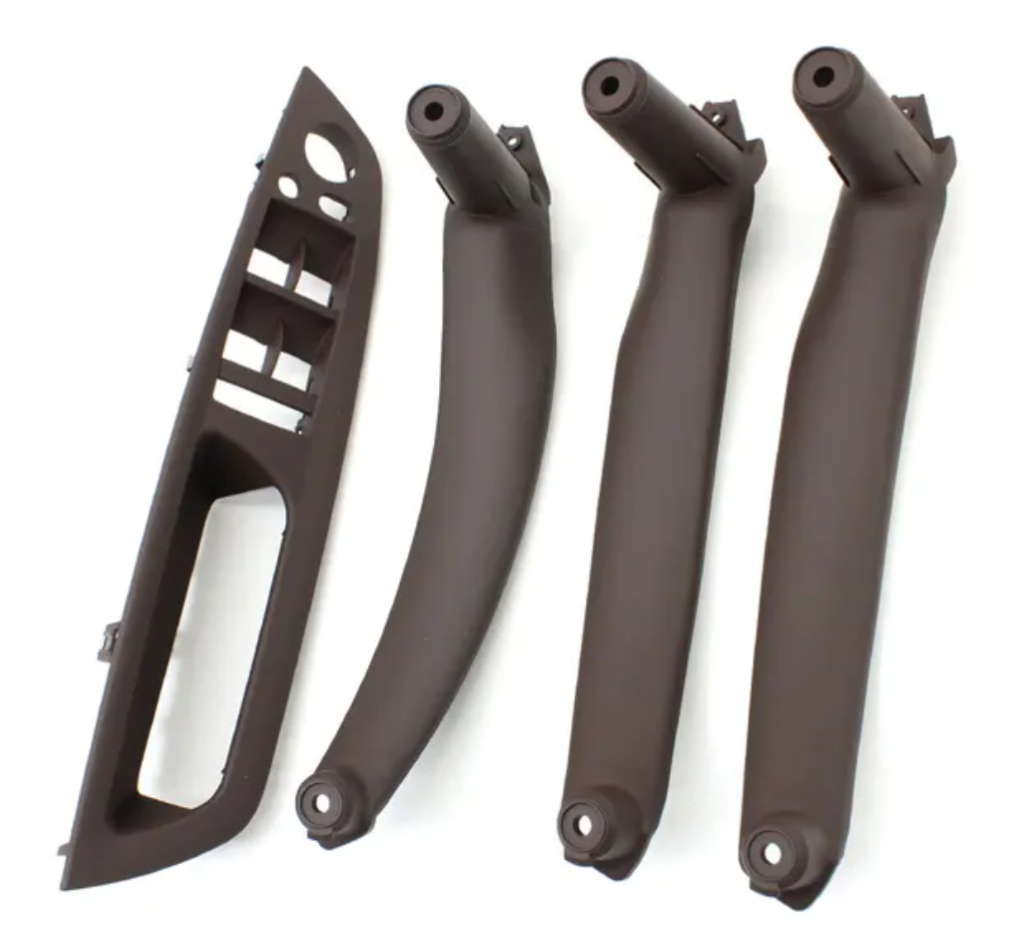 Poignées de portes intérieures de remplacement pour BMW X6 E71 (2008 à 2014), 4 poignées intérieures, coloris marron moka